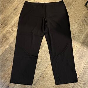 EILEEN FISHER dark brown mod strait pant, wool blend, is XL